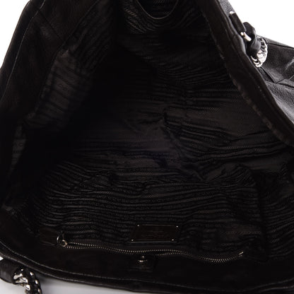 Prada Cervo Lux Chain Shoulder Bag Ebano 5 of 8
