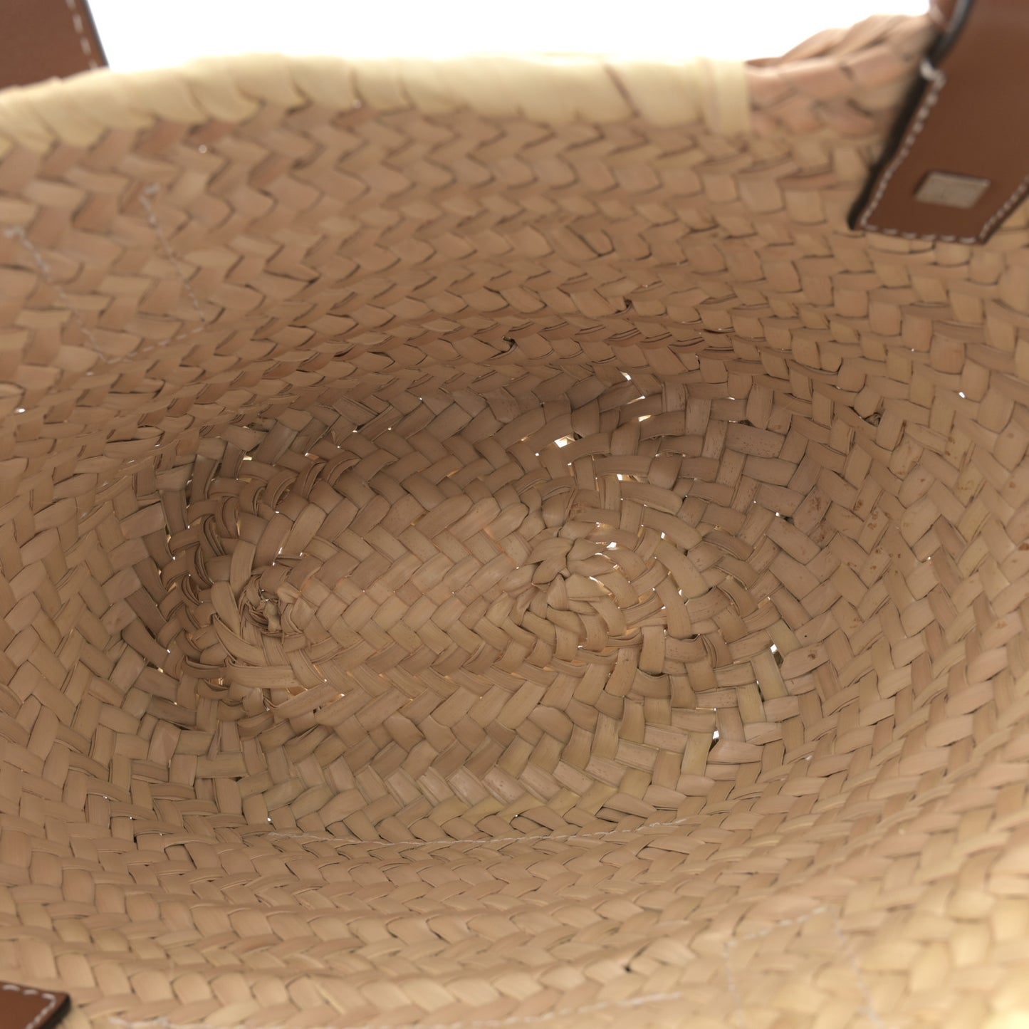 Raffia Small Basket Tote Bag Natural Tan