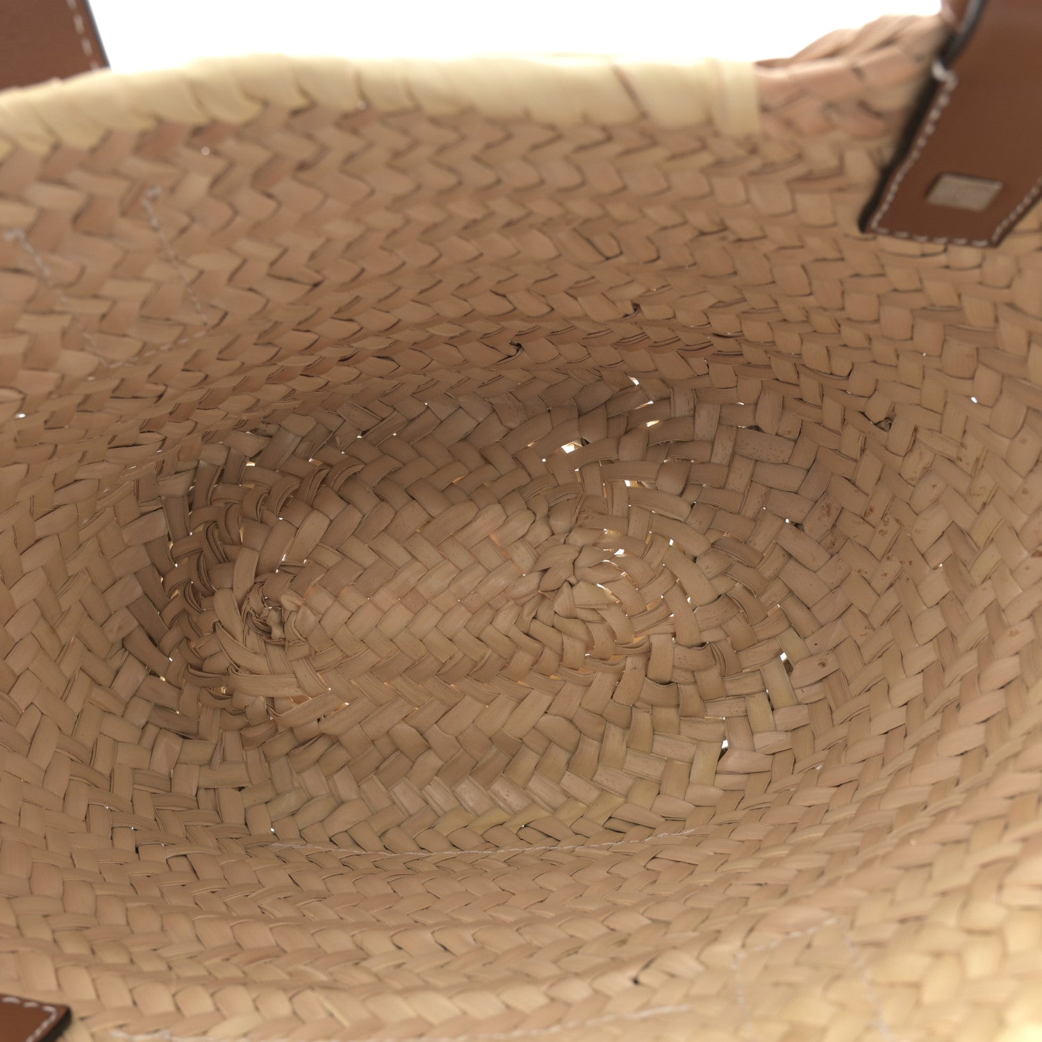 Loewe Raffia Small Basket Tote Bag Natural Tan 5 of 11