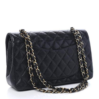 Chanel Caviar Quilted Medium Double Flap Black 3 of 9