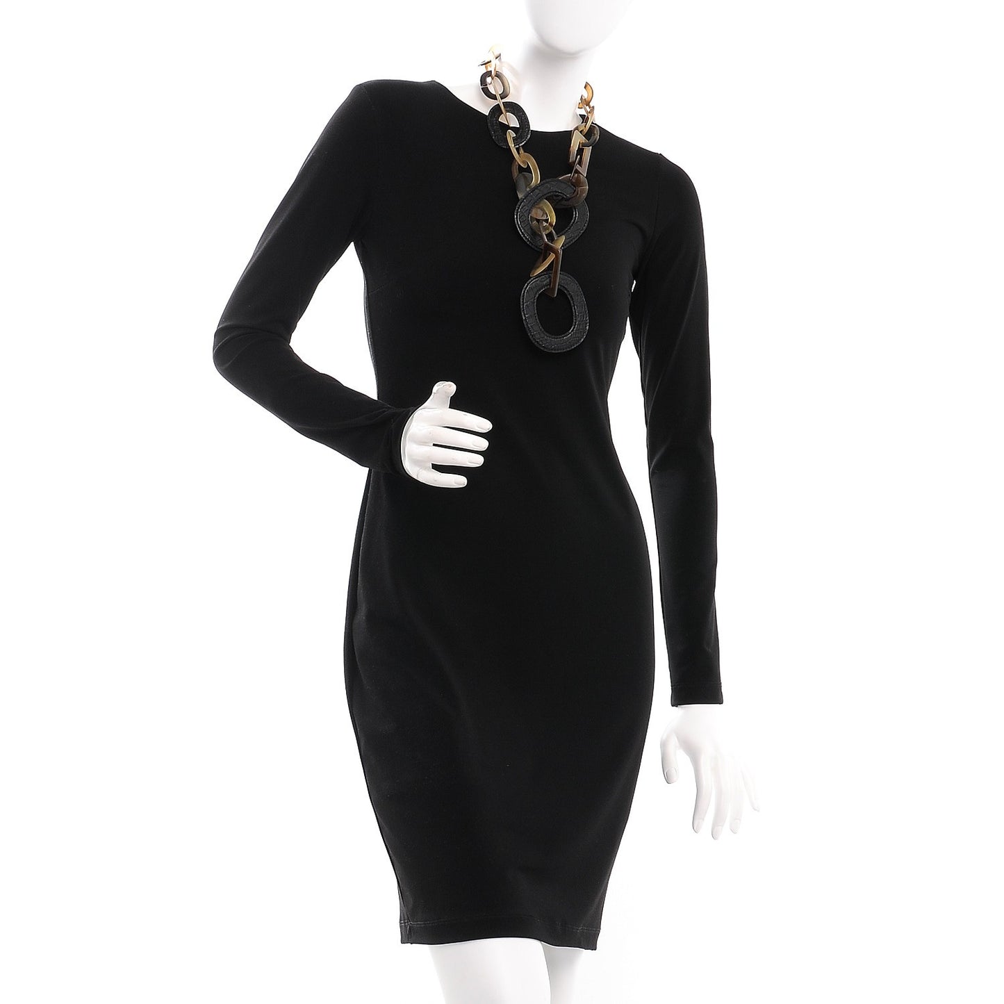 Buffalo Horn Alligator Isidore Necklace Black