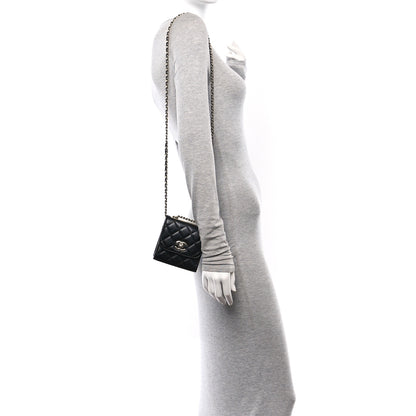 Chanel Lambskin Quilted Mini Trendy CC Chain Wallet Black 2 of 11