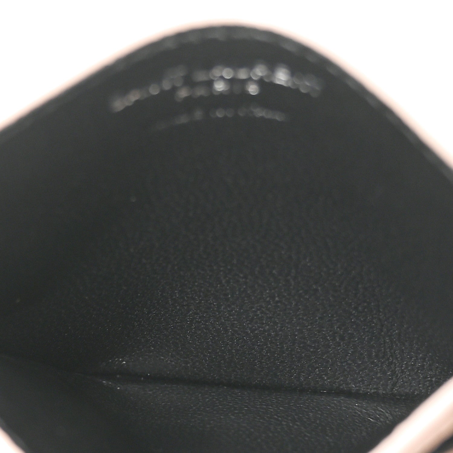 Saint Laurent Grain De Poudre Matelasse Chevron Monogram Credit Card Case Marble Pink 5 of 6
