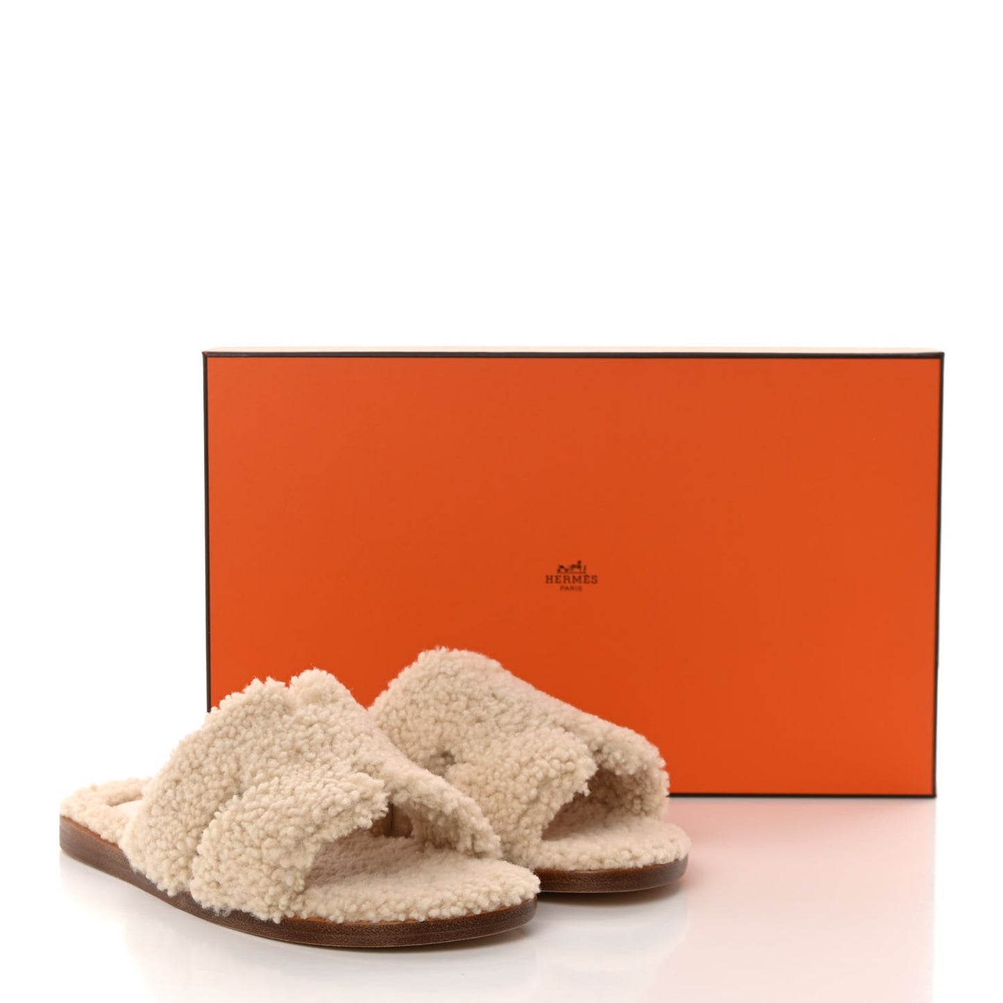 Shearling Mens Izmir Sandals 41 Ecru