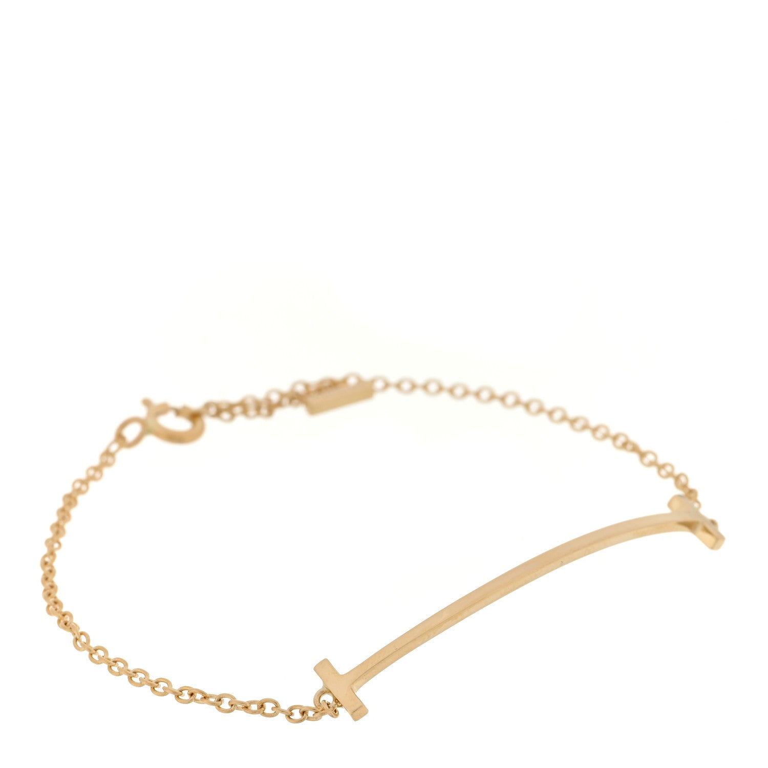 Tiffany 18K Yellow Gold T Smile Bracelet 1 of 3