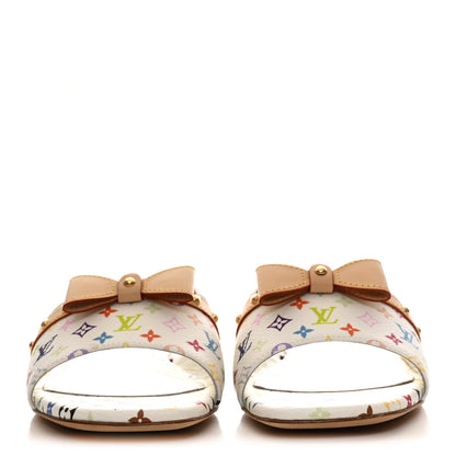 Louis Vuitton LV X TM Monogram Multicolor 6AM Flat Mule Sandals 36 White Multicolor 3 of 10