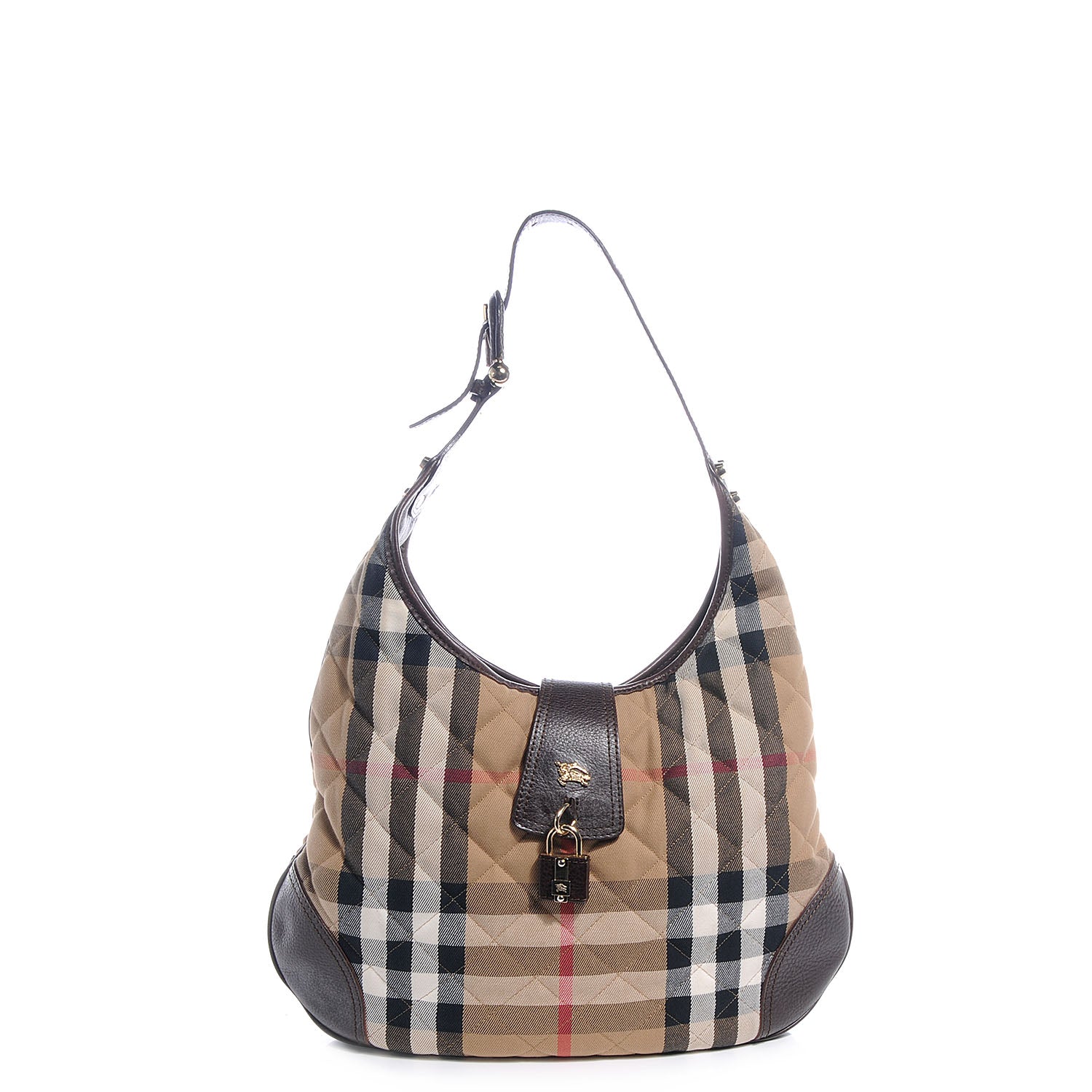 Burberry House Check Quilted Brook Hobo 1 of 9