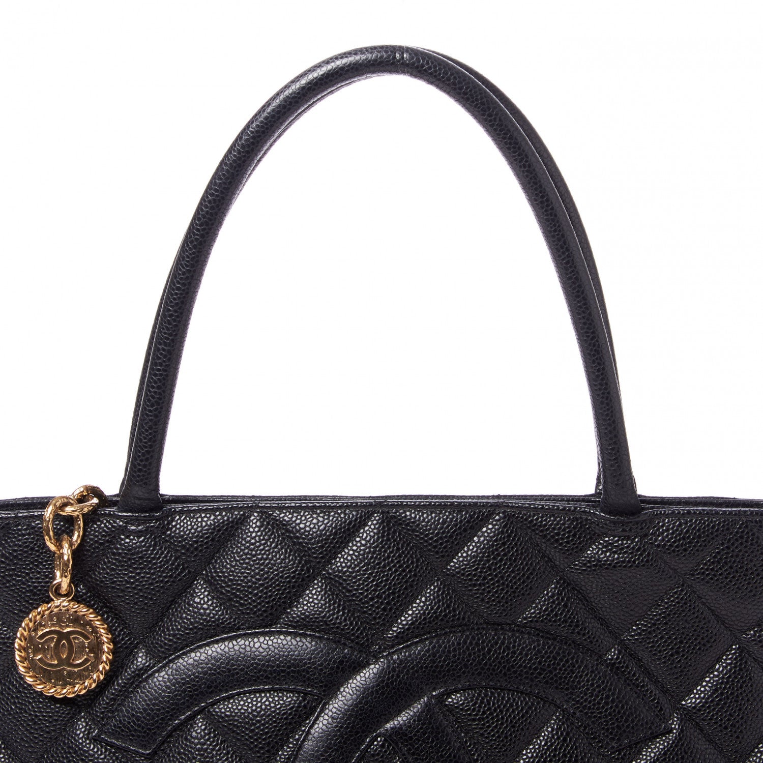Chanel Caviar Quilted Medallion Tote Black 5 of 10