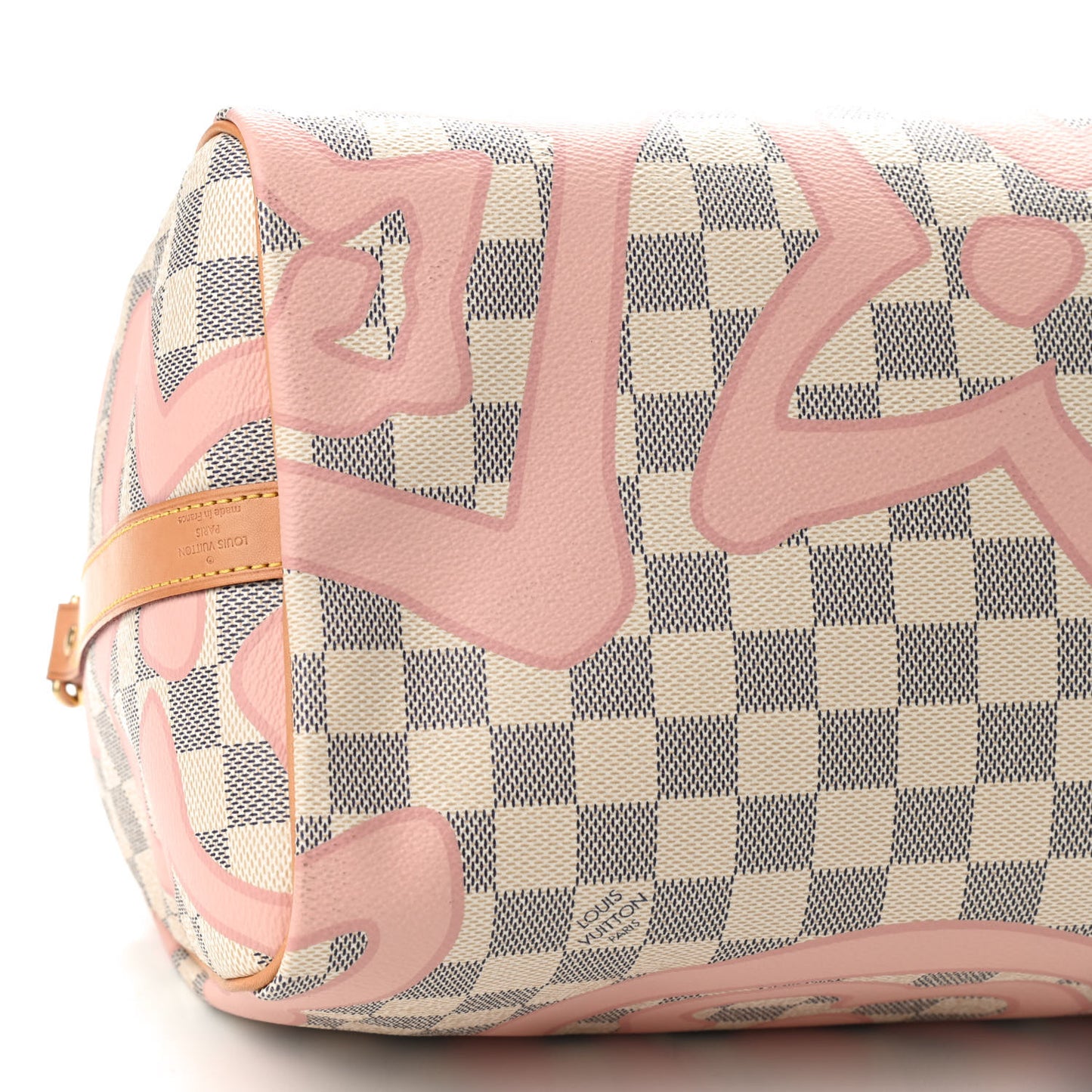 Damier Azur Tahitienne Speedy Bandouliere 30 Rose Ballerine