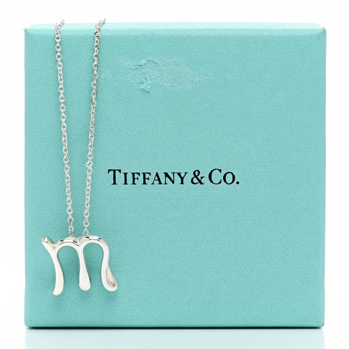 Sterling Silver Elsa Peretti Letter M Pendant Necklace
