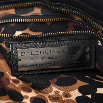Balenciaga Calfskin Lizard Embossed Classic Hardware City Black 6 of 9