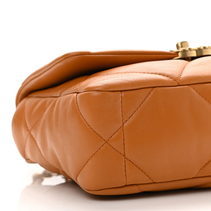 Chanel Lambskin Quilted Medium Chanel 19 Flap Light Brown 9 of 10