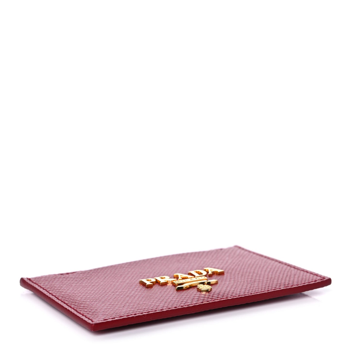 Saffiano Metal Card Case Fuoco