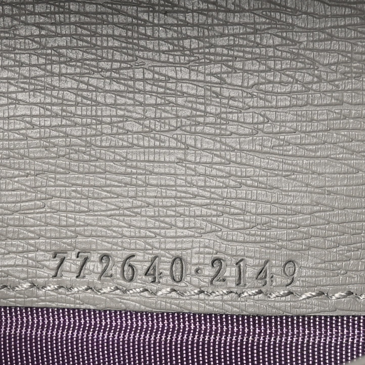 Calfskin Script Card Case Wallet Light Beige