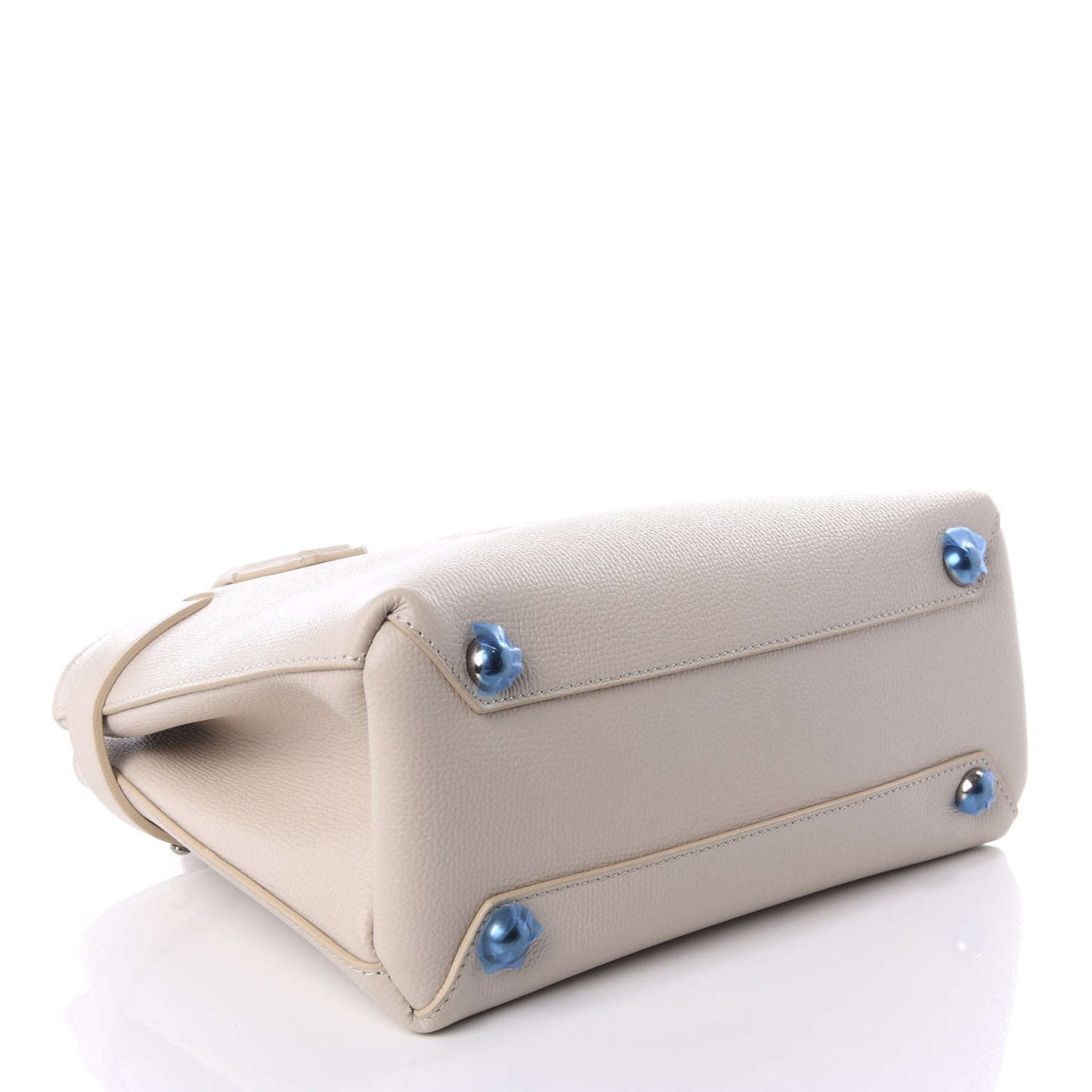 Derby Calfskin House Check Small Banner Tote Limestone