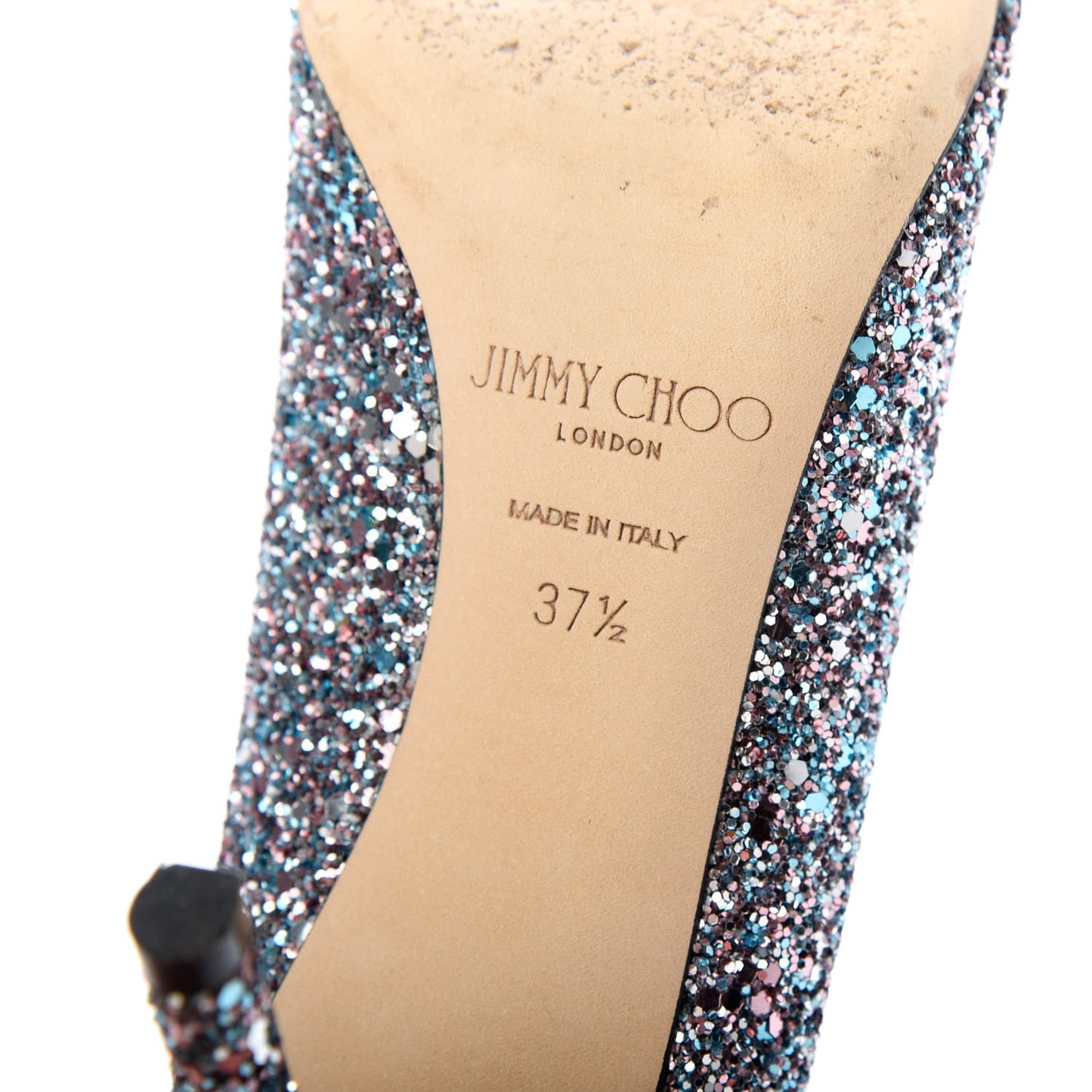 Glitter Pointy Toe Romy 85 Pumps 37.5 Bubblegum Mix