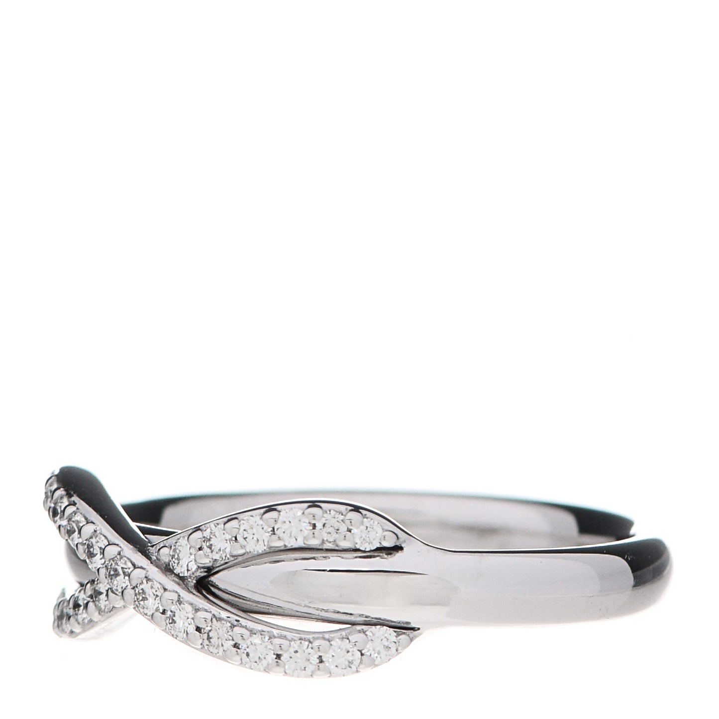 18K White Gold Diamond Infinity Ring 49 5