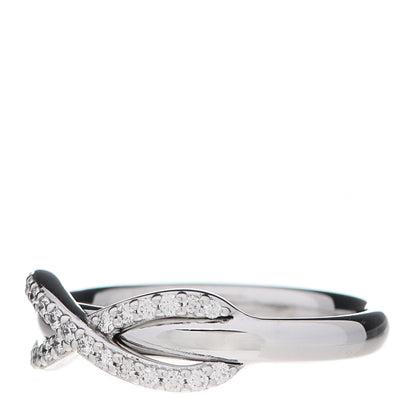 Tiffany 18K White Gold Diamond Infinity Ring 49 5 3 of 6