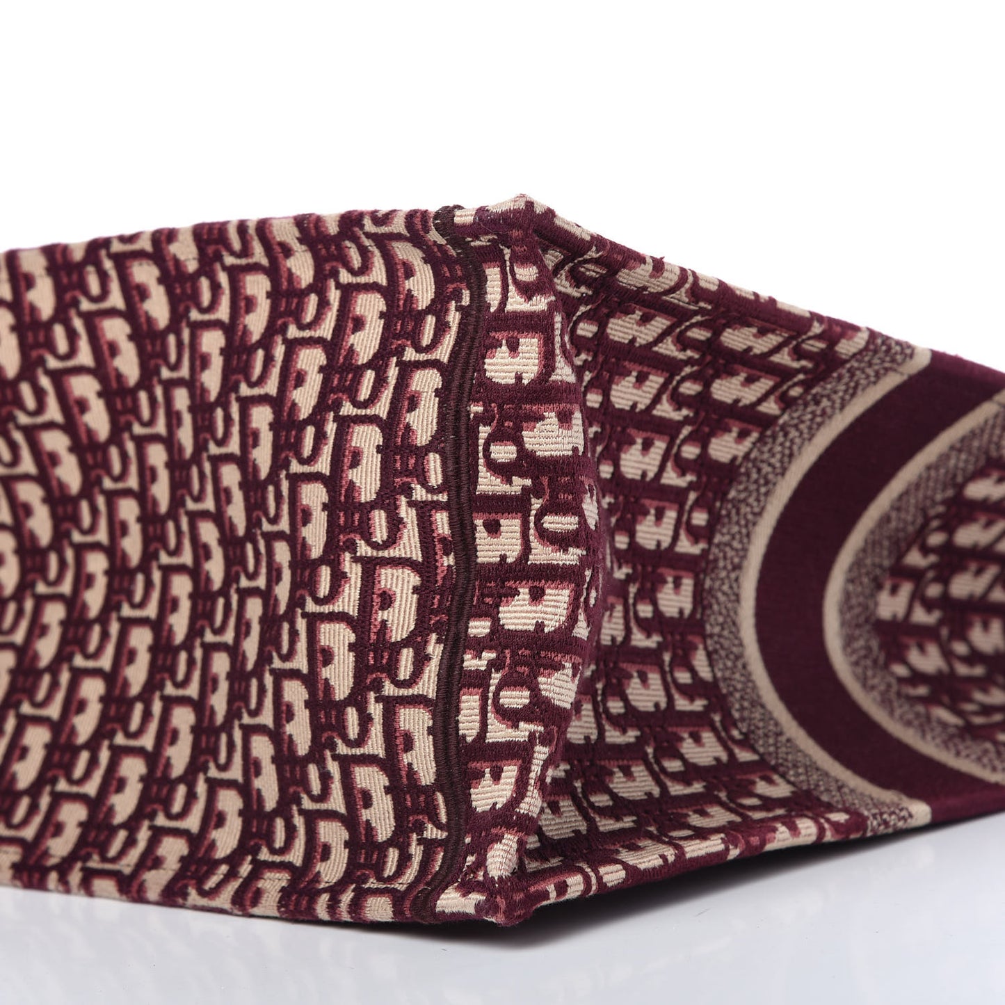 Oblique Large Book Tote Burgundy Multicolor