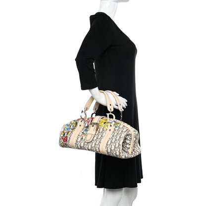 Christian Dior Monogram Vintage Flowers Bowler Beige 2 of 15