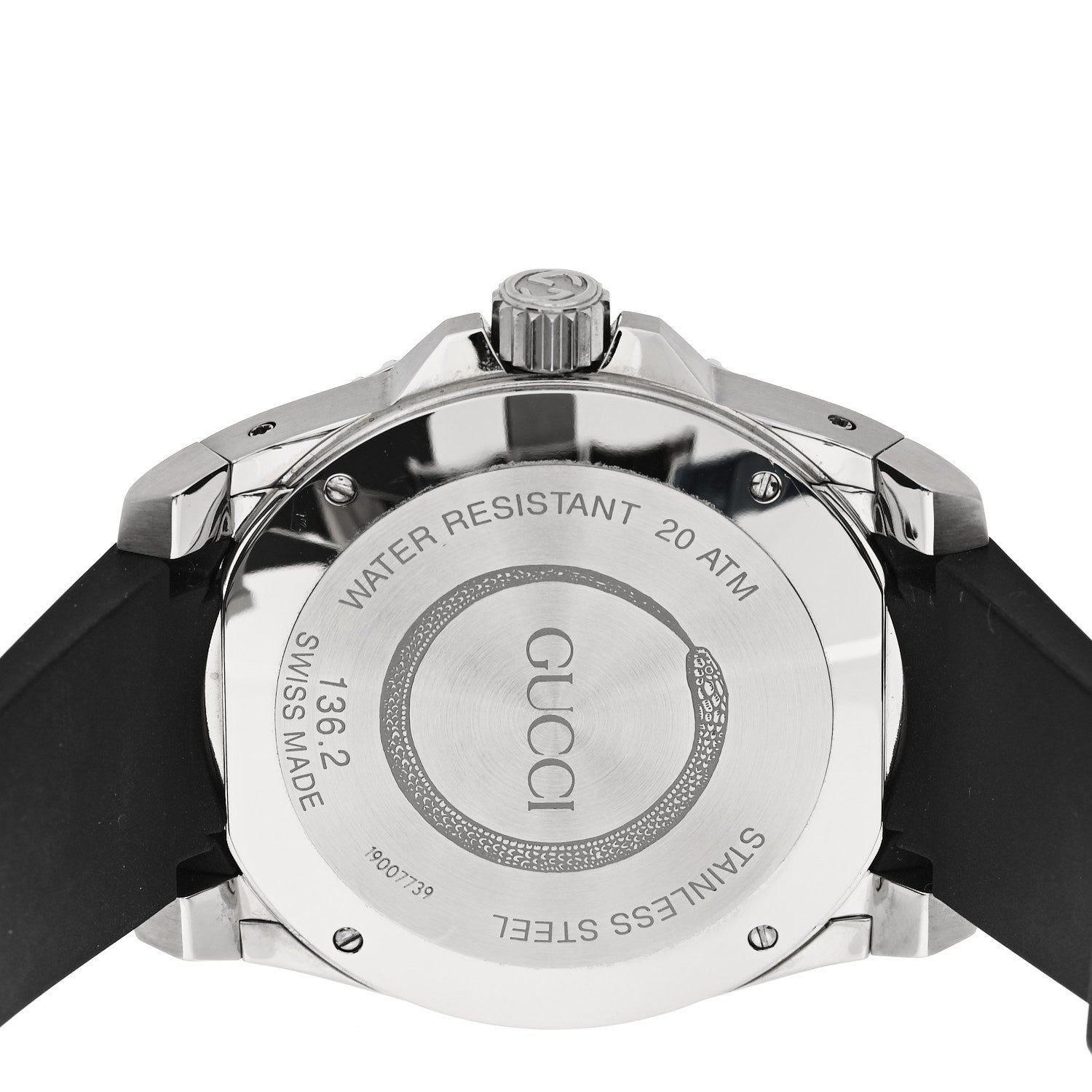 Gucci Stainless Steel Rubber 45mm Dive Quartz Watch Black 4 of 4