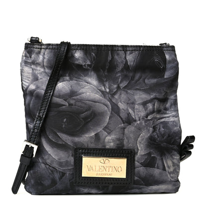 Valentino Garavani Nylon Floral Crossbody Dark Grey 1 of 4