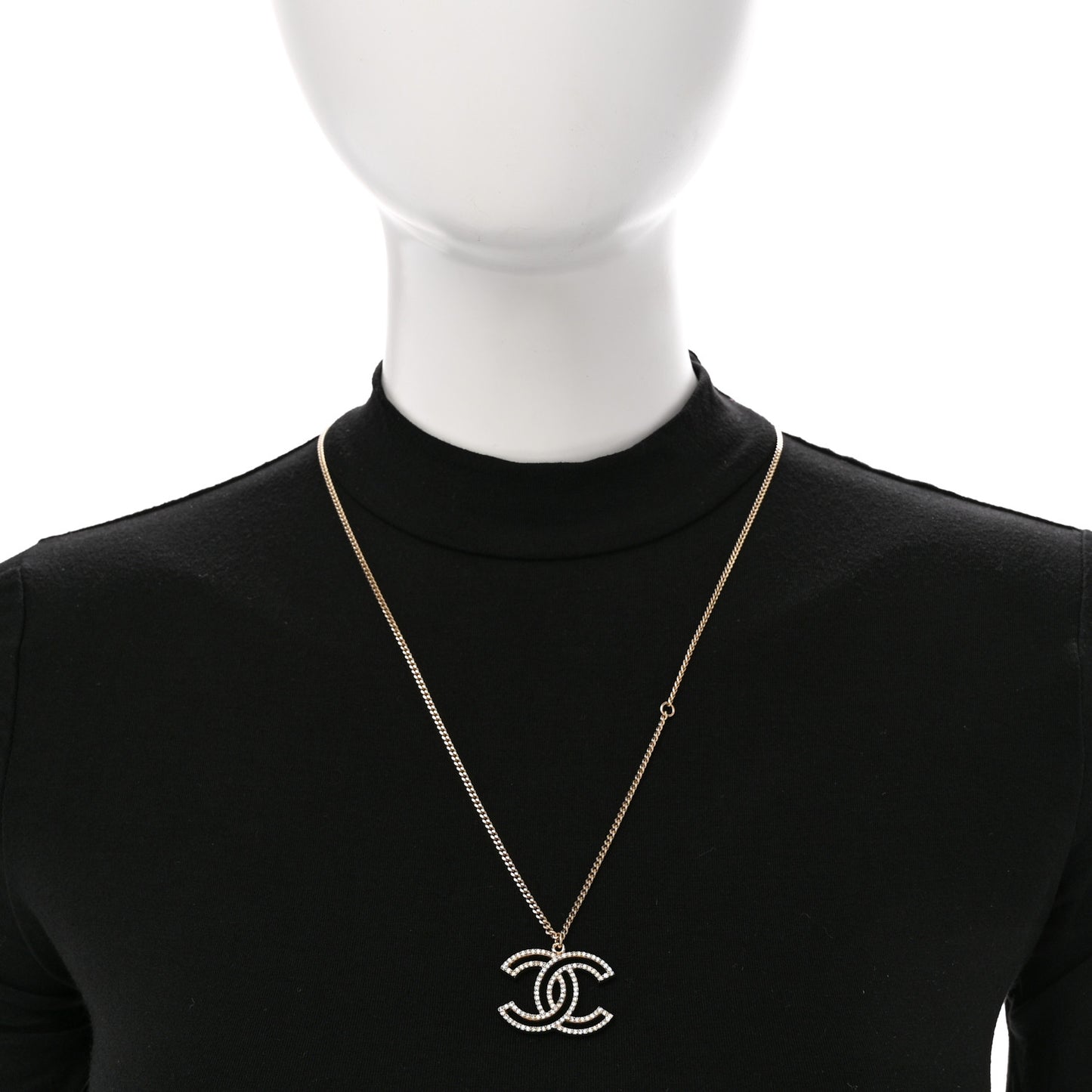 Crystal CC 100 Anniversary Necklace Gold