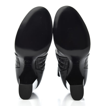 Chanel Lambskin Chain CC Short Boots 37.5 Black 5 of 13