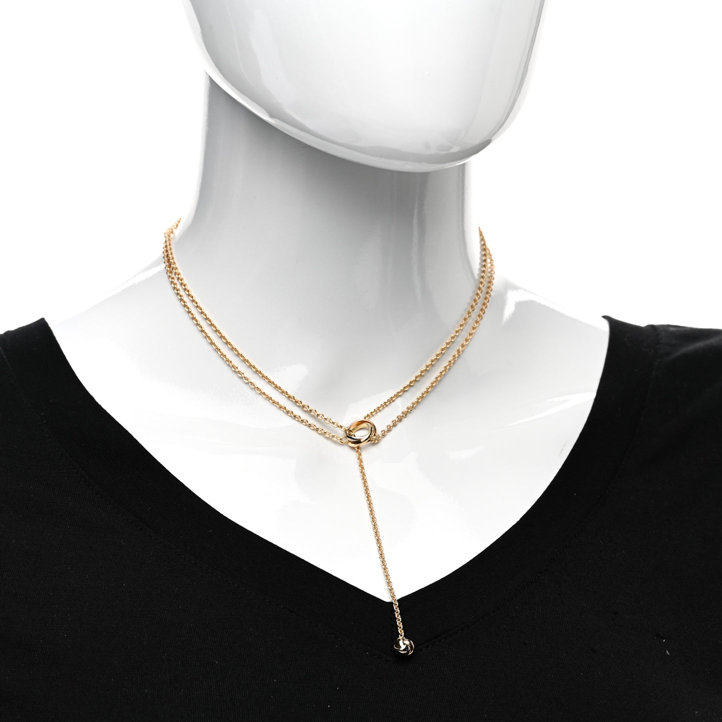 18K Pink Yellow White Gold Baby Trinity Pampilles Necklace