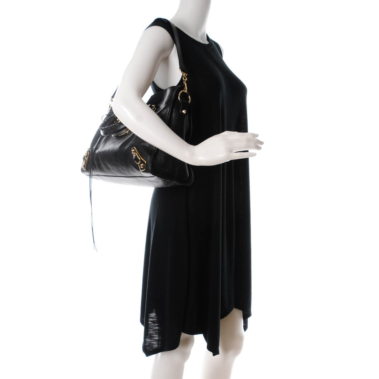 Chevre Gold Metallic Edge Hardware City Black