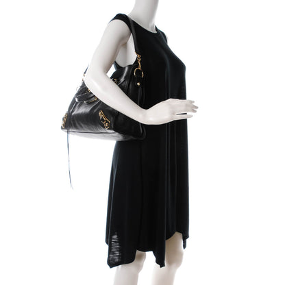 Balenciaga Chevre Gold Metallic Edge Hardware City Black 2 of 7