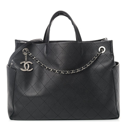 Chanel Grained Calfskin CC Pocket Tote Black 1 of 14
