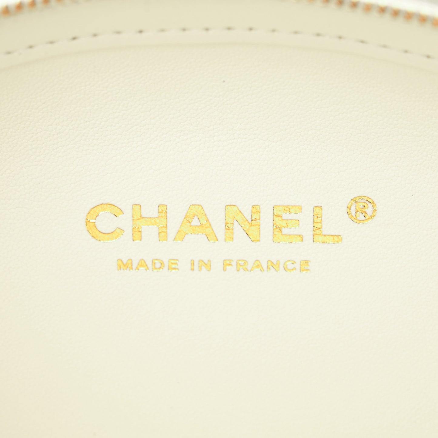 Embroidered Lambskin Chevron Quilted La Pausa Evening Bag White
