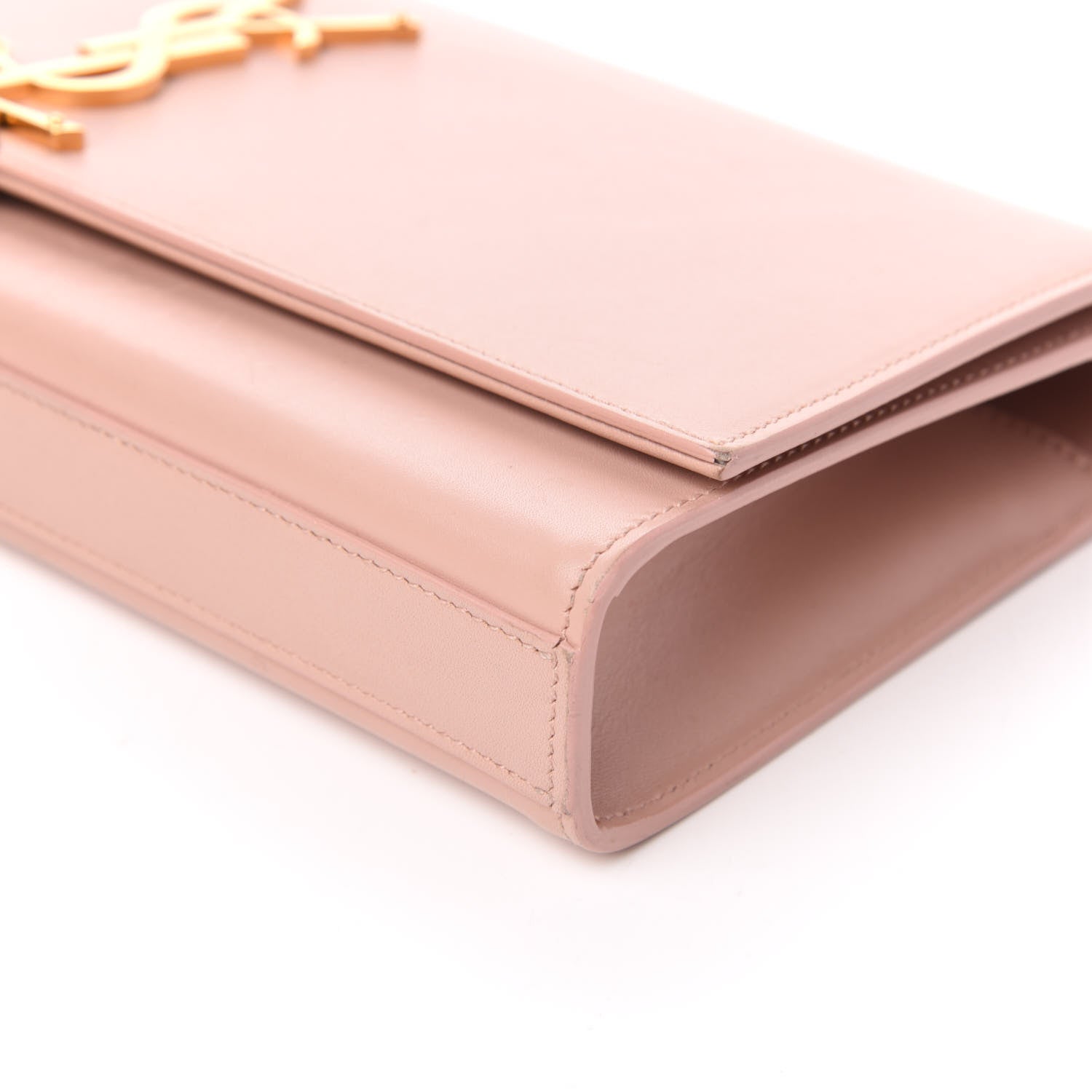 Saint Laurent Calfskin Classic Monogram Tassel Clutch Pale Blush 6 of 9