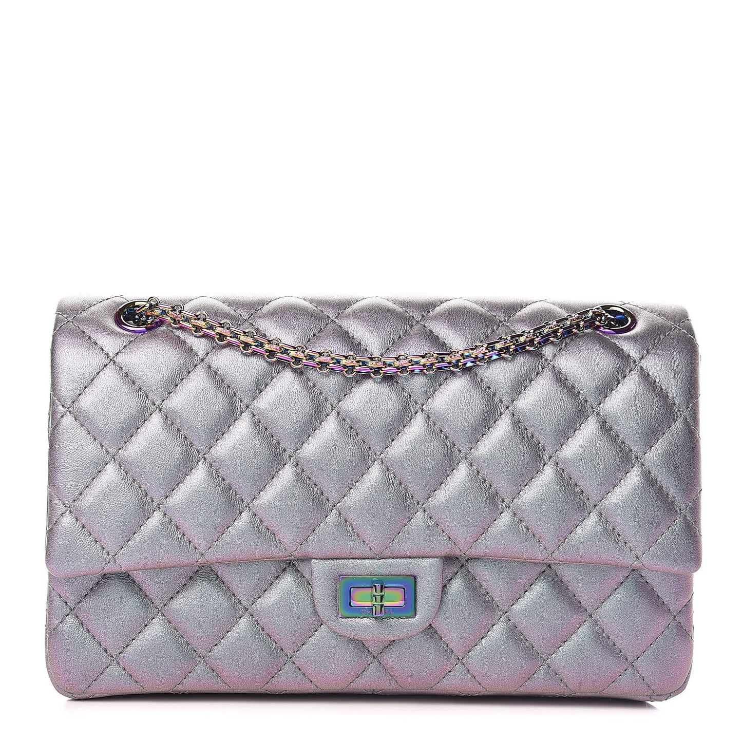 Iridescent Lambskin Quilted 2.55 Reissue 226 Flap Light Purple