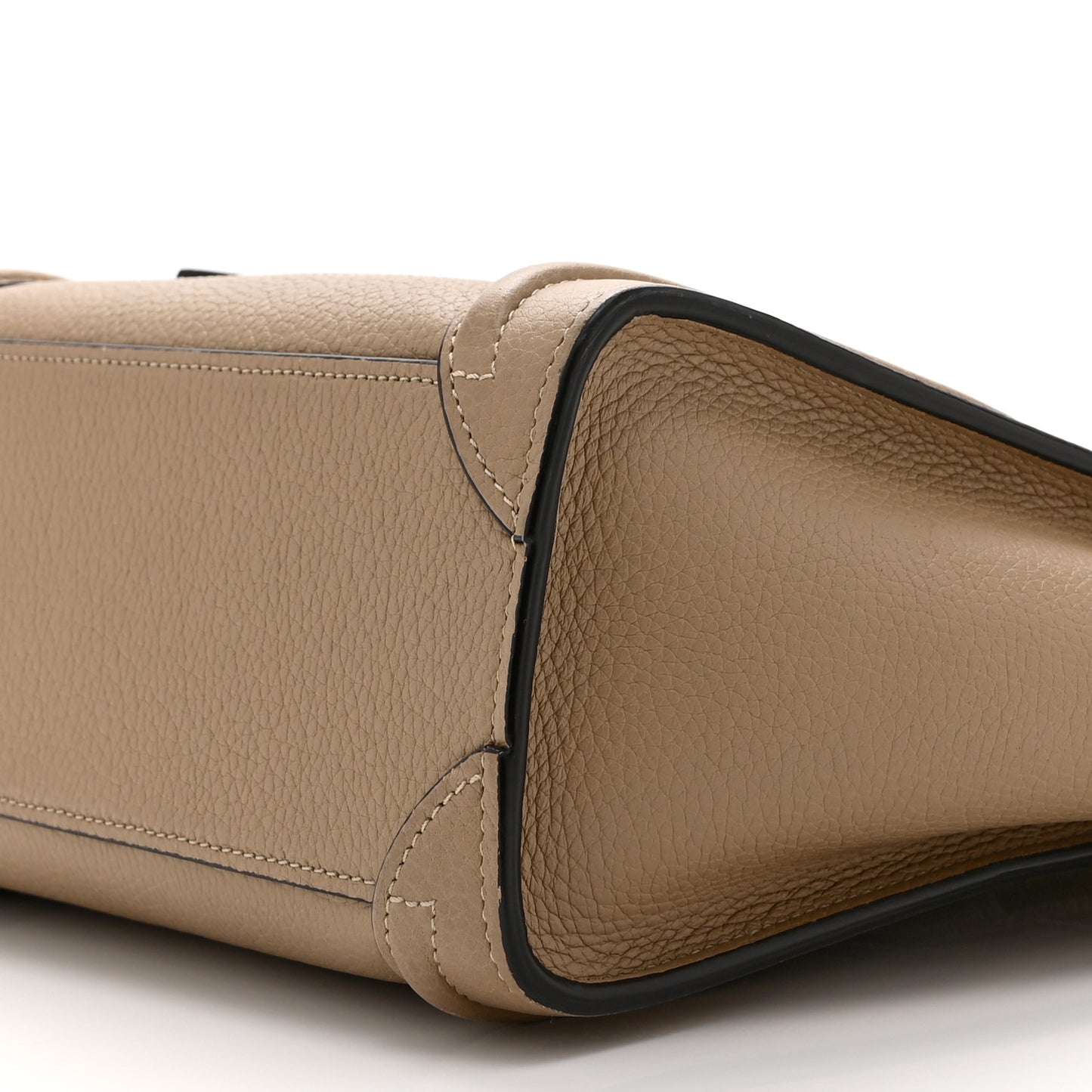 Drummed Calfskin Nano Luggage Dune