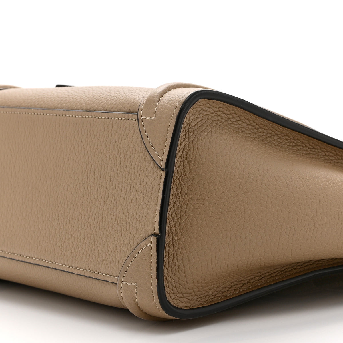 Celine Drummed Calfskin Nano Luggage Dune 10 of 13