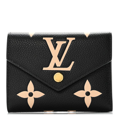 Louis Vuitton Empreinte Monogram Giant Victorine Wallet Black Beige 1 of 11