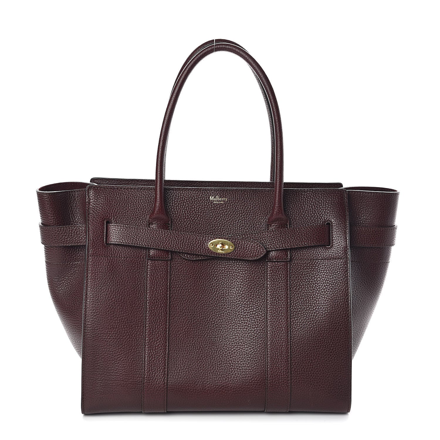 Mulberry Grain Vegetable Tanned Calfskin Zipped Bayswater Oxblood 1 of 12