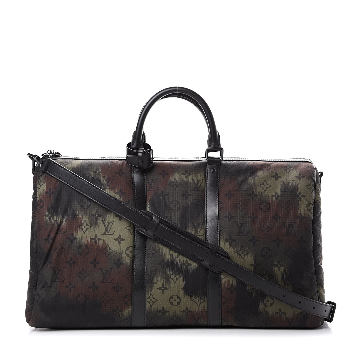 Nylon Monogram Camouflage Keepall Bandouliere 50 Kaki
