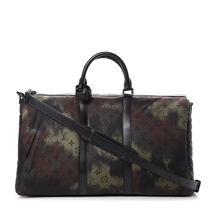 Louis Vuitton Nylon Monogram Camouflage Keepall Bandouliere 50 Kaki 1 of 11