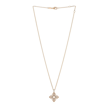 Roberto Coin 18K Rose Gold Diamond Mother of Pearl Small Venetian Princess Pirouette Pave Pendant Necklace 2 of 5