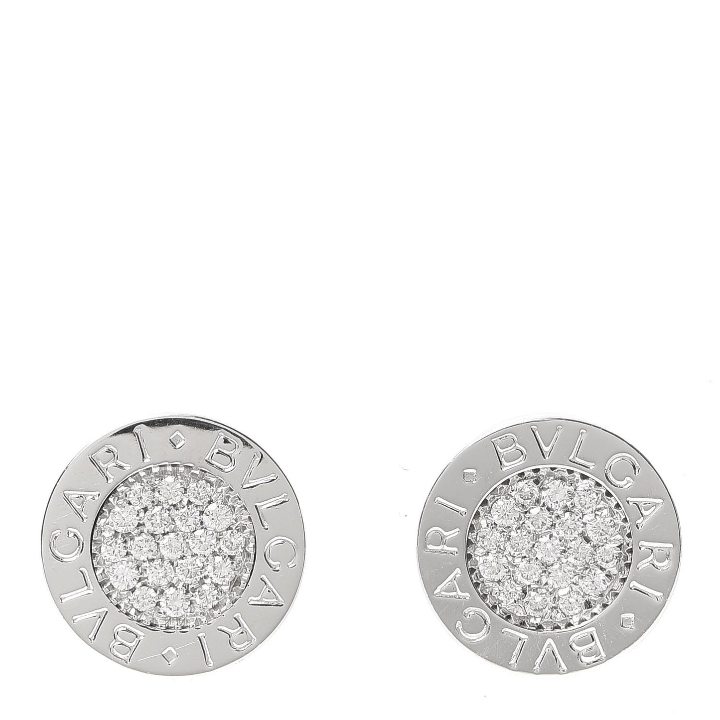 18K White Gold Diamond BVLGARI BVLGARI Stud Earrings