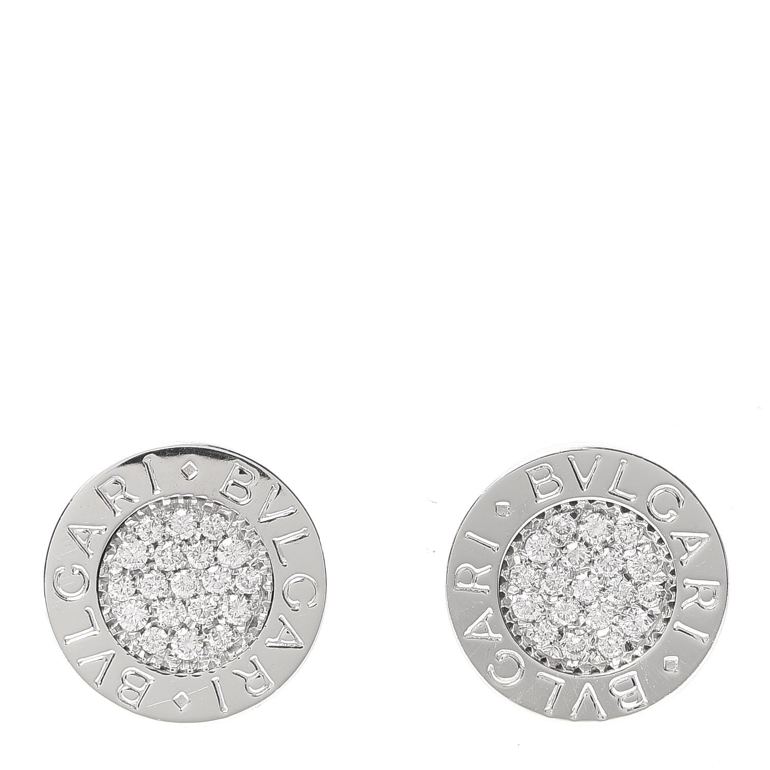 Bulgari 18K White Gold Diamond BVLGARI BVLGARI Stud Earrings 1 of 6