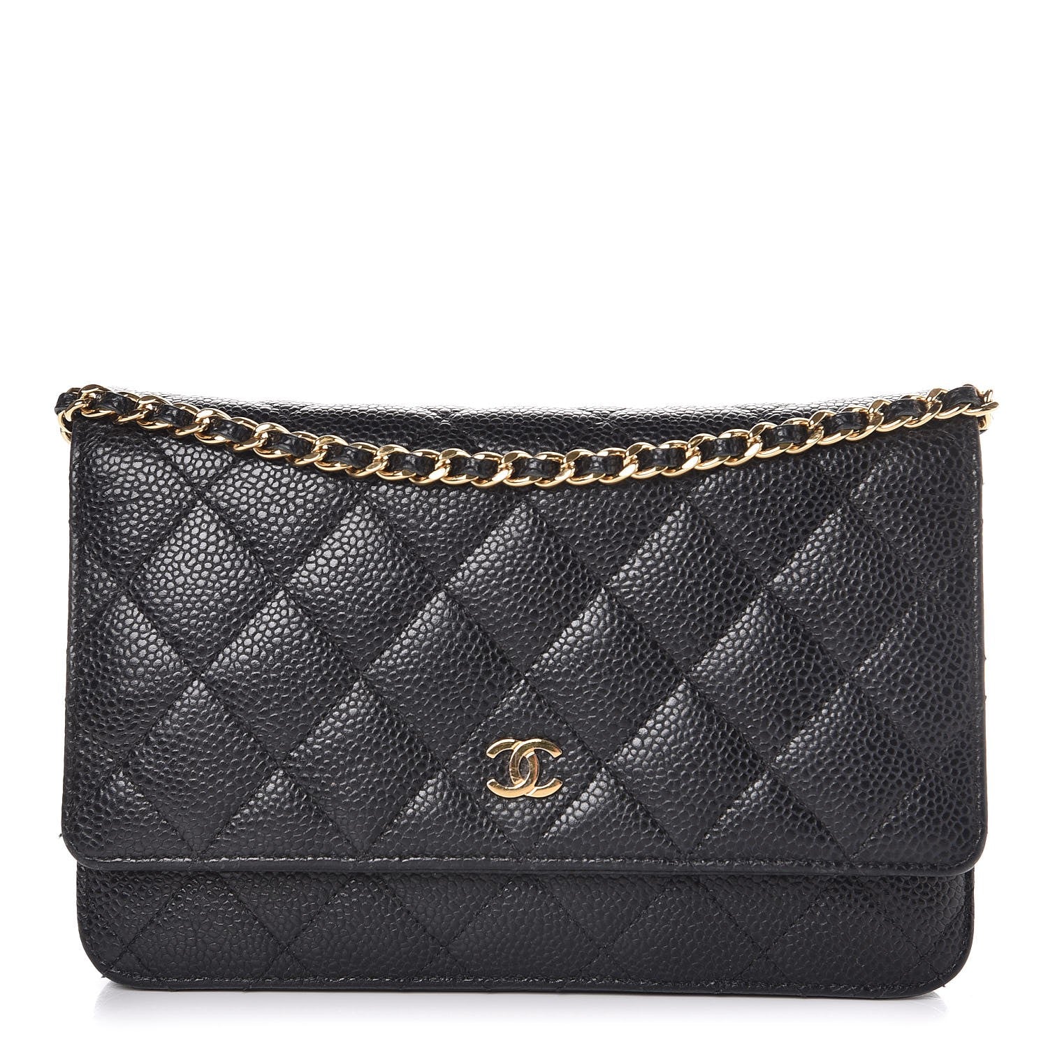 Chanel Caviar Quilted Wallet On Chain WOC Black 1 of 12