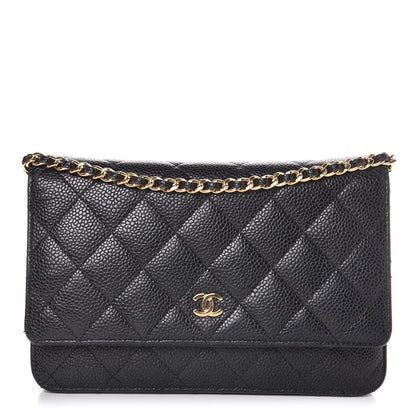 Chanel Caviar Quilted Wallet On Chain WOC Black 1 of 12