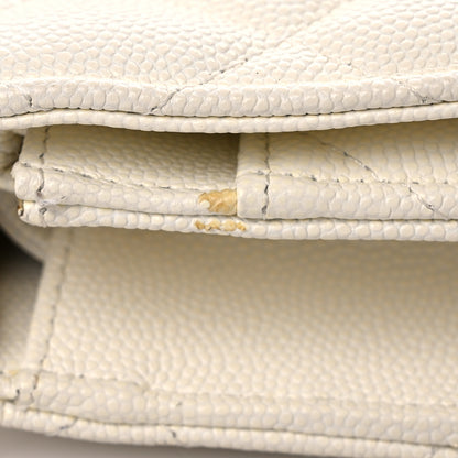 Chanel Caviar Quilted Wallet On Chain WOC White 19 of 20