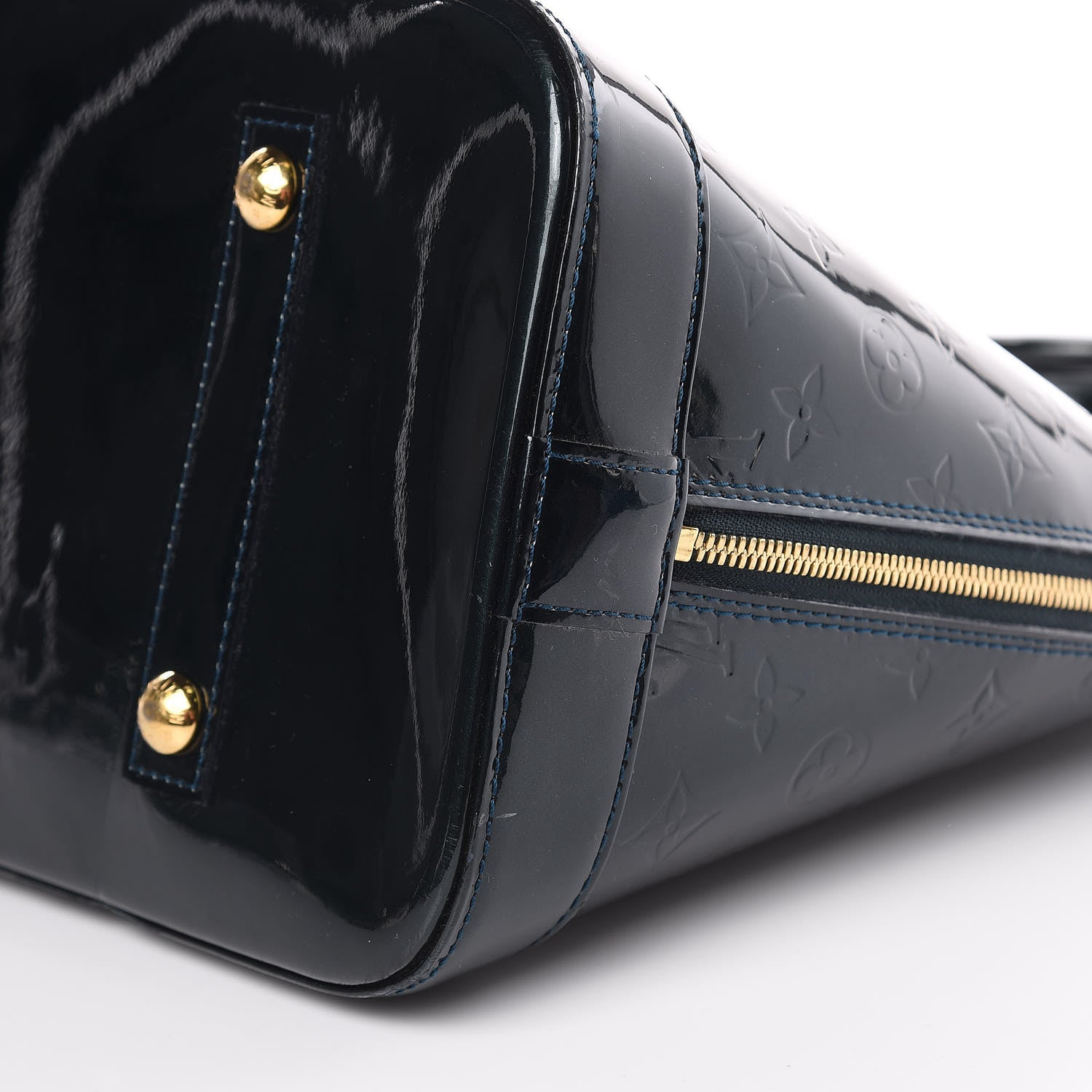 Louis Vuitton Vernis Alma GM Blue Nuit 9 of 14