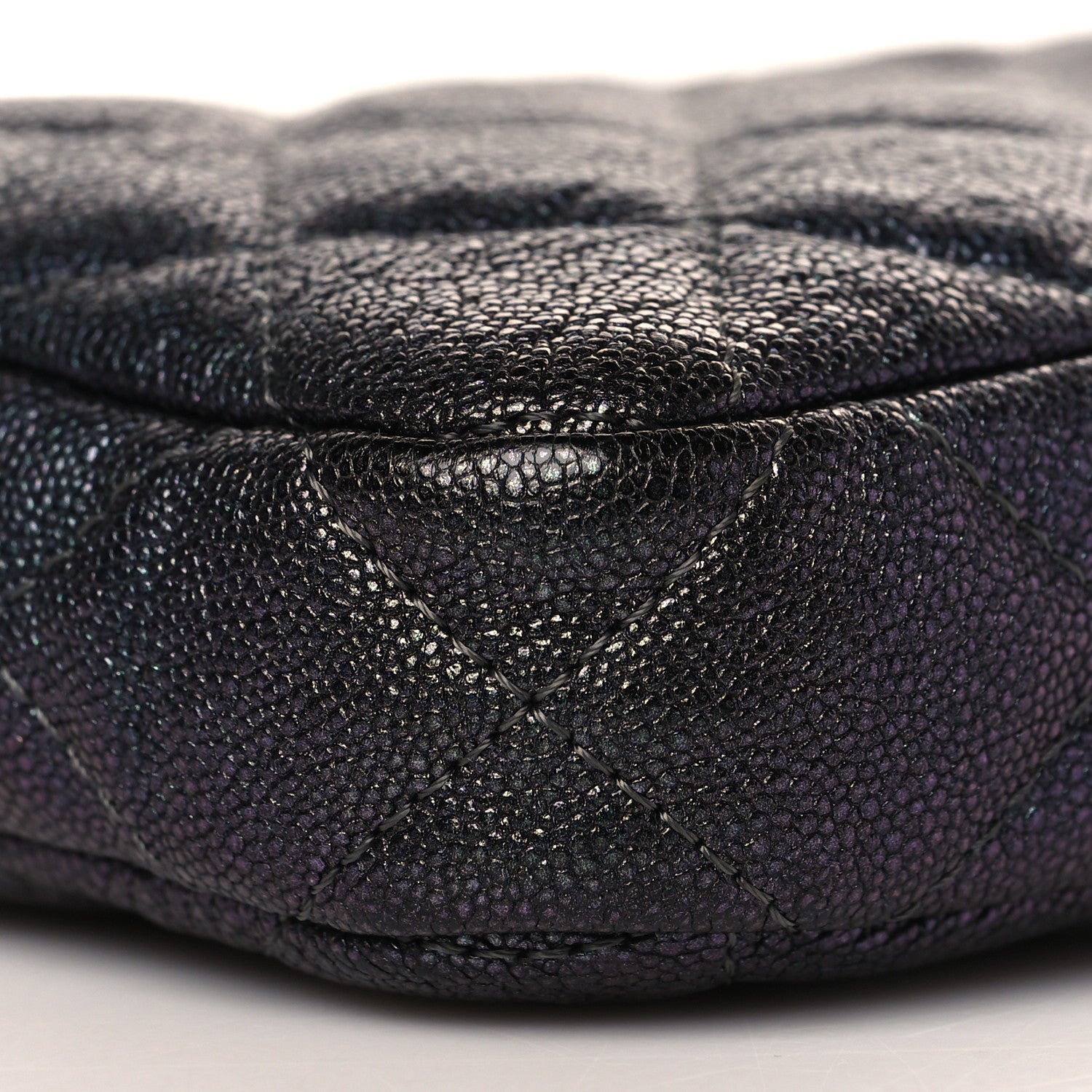 Chanel Iridescent Caviar Quilted Small Clutch With Chain Black 10 of 11