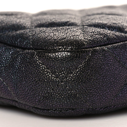 Chanel Iridescent Caviar Quilted Small Clutch With Chain Black 10 of 11